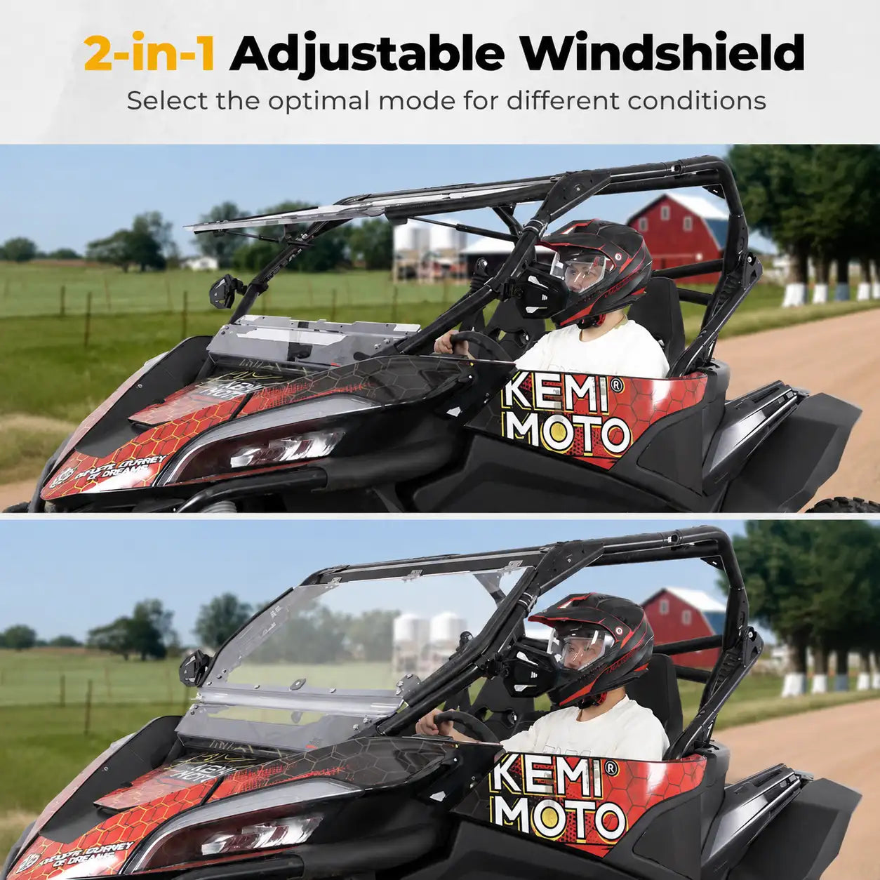 Versatile 2-in-1 Windshield