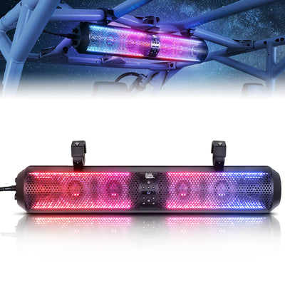 RGB UTV Soundbar, 28 Inch SXS Speaker for 1.56"- 2.25" Roll Cage
