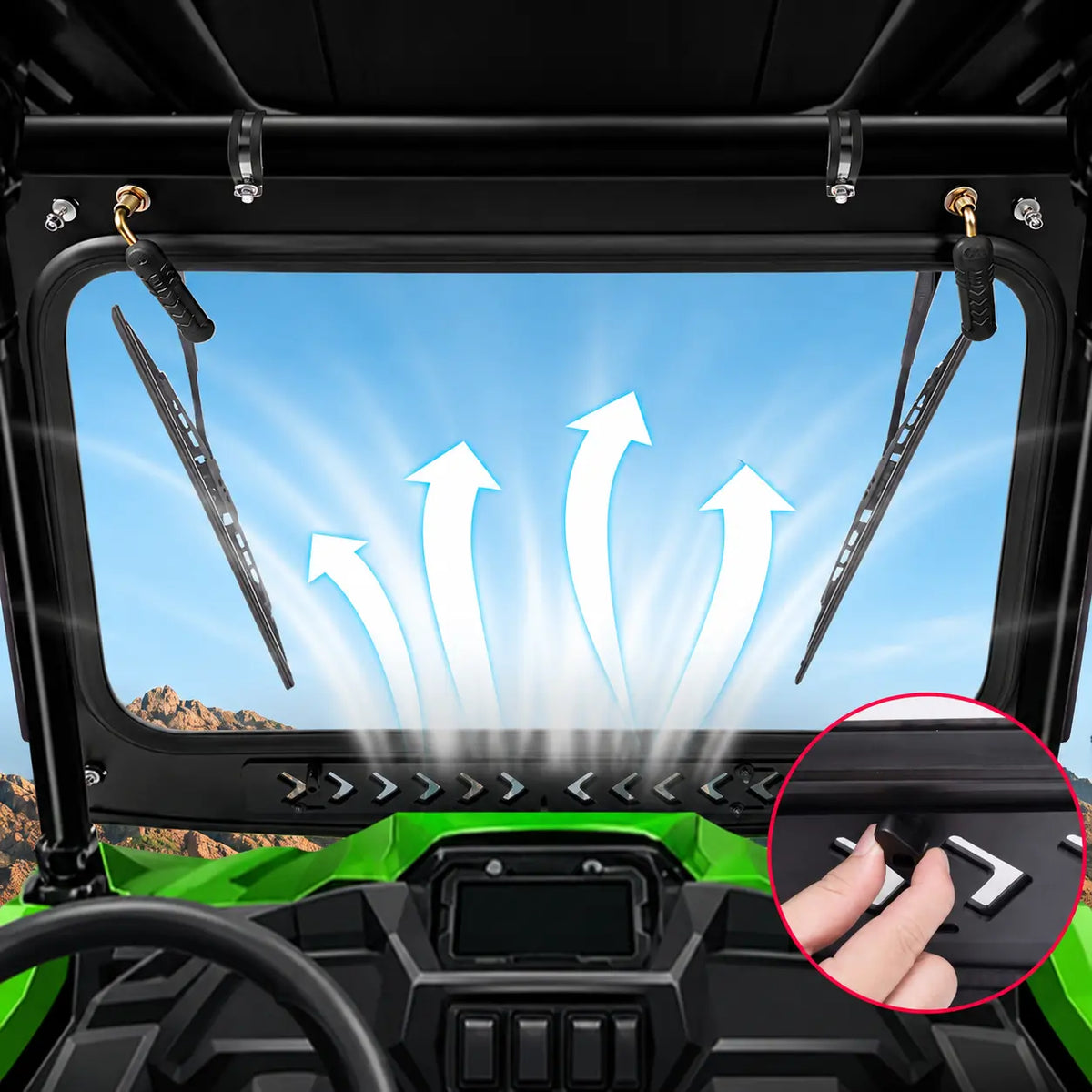 Adjustable Airflow Without Removing the Windshield