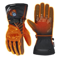 Heated Winter Motorcycle Riding Gloves  Gear with Magnetic Quick-Release Power Cable