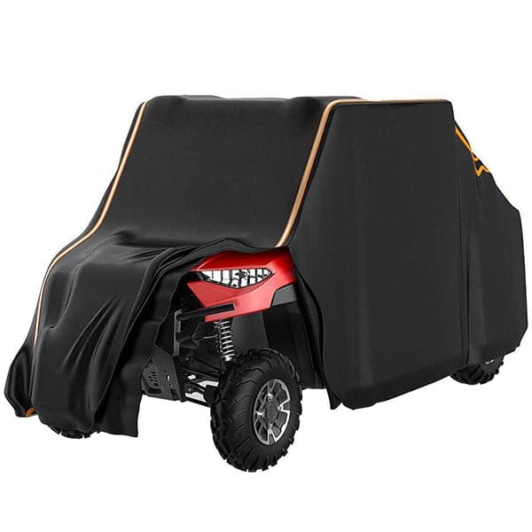 Waterproof Large 4 Seats UTV Cover (Length 214”) with Reflective Strip Compatible with 2-Row Seating RZR 4 Ranger Crew General 4 Can Am Honda Kawasaki - KEMIMOTO