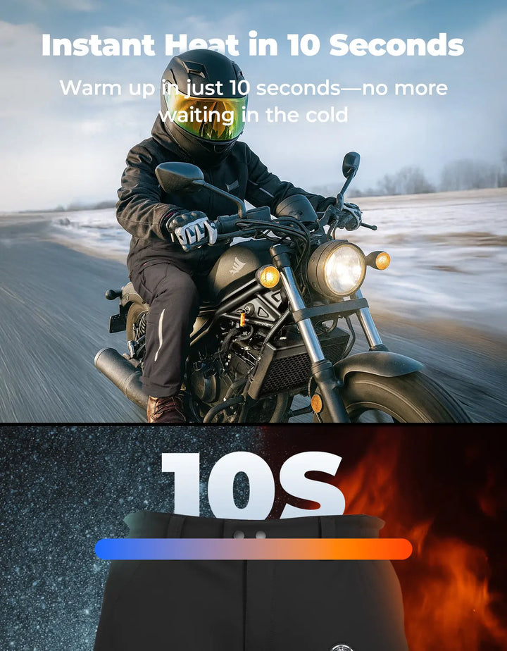 Men’s Heated Motorcycle Pants with 10000mAh Battery and Armor