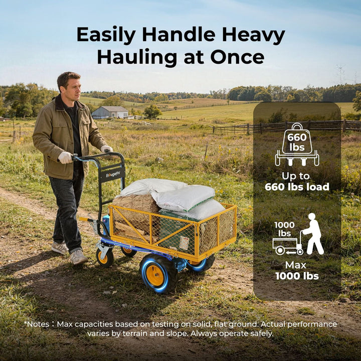 BougeRV GC660 Electric Utility Garden Cart - Kemimoto