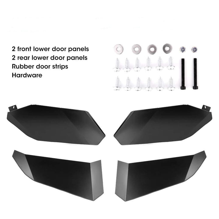 Can Am Maverick X3 Max Lower Door Panel Inserts Aluminum Half Doors Front and Rear Door Panels (4 Doors) - KEMIMOTO