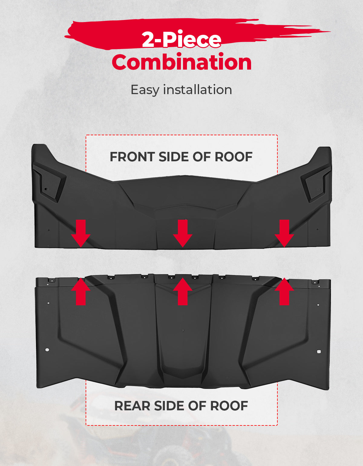 2-in-1 Combination Plastic Hard Roof for Can-Am Maverick X3