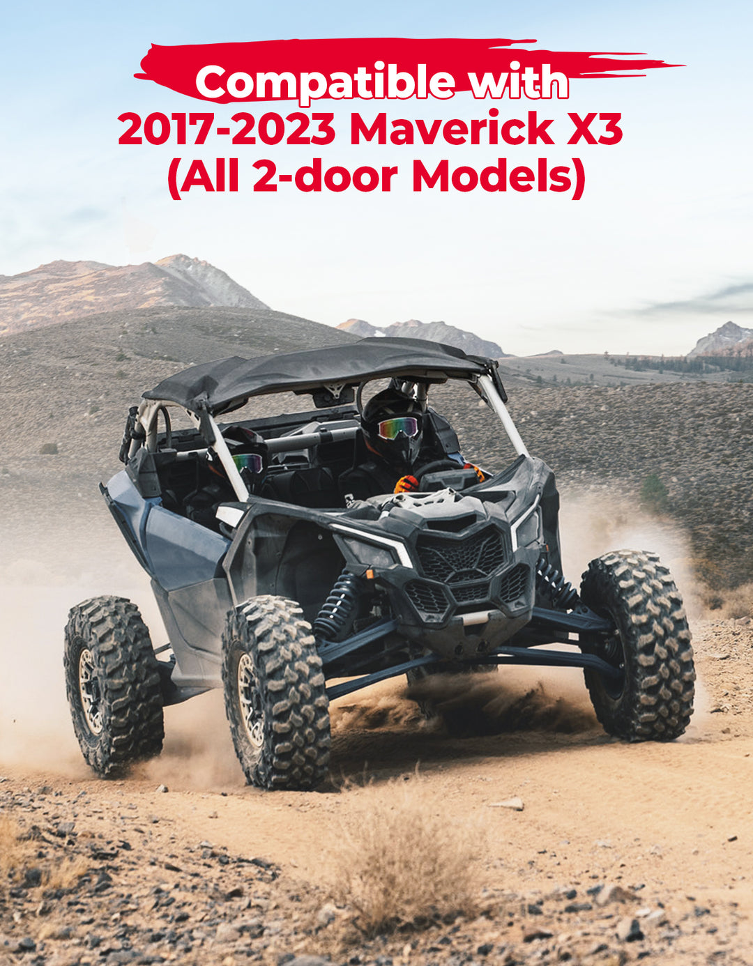 2-in-1 Combination Plastic Hard Roof for Can-Am Maverick X3