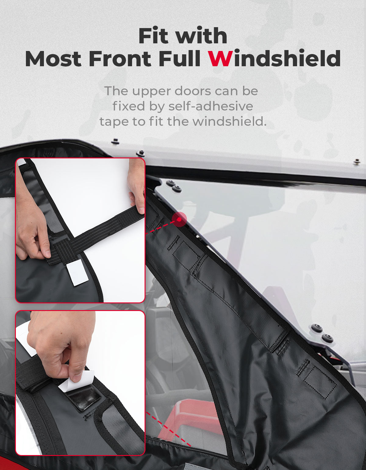 Soft Upper Door Cab Enclosure Set for Polaris RZR PRO XP 4/Turbo R 4