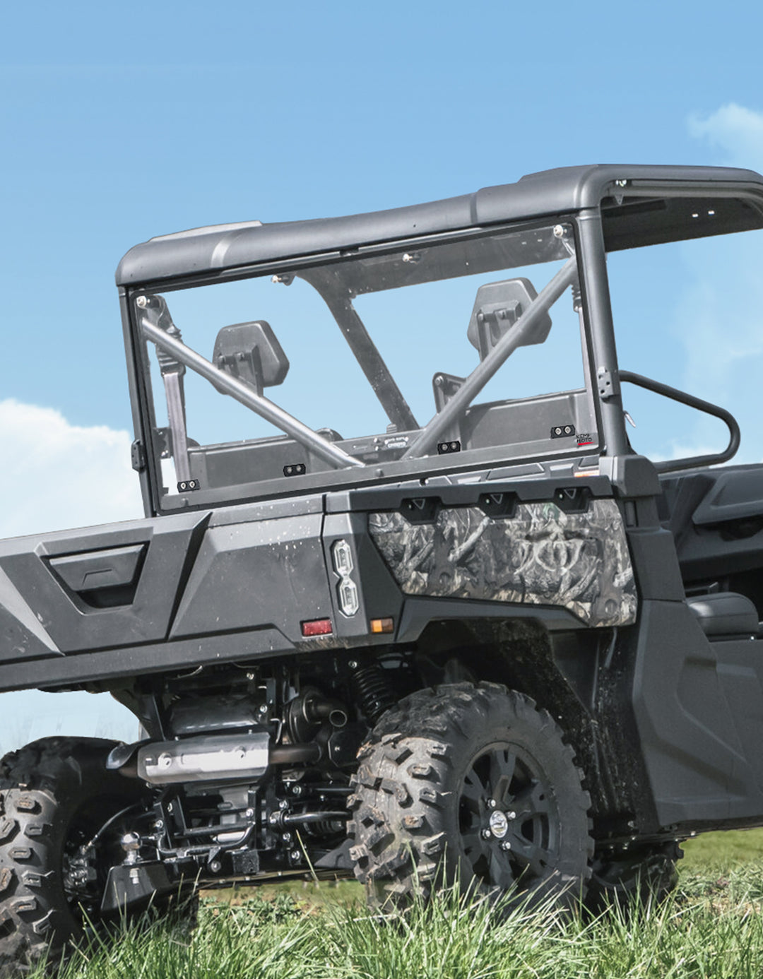 Clear Rear Windshield 2-Sided Hard Coated for CFMOTO UFORCE 1000/1000XL