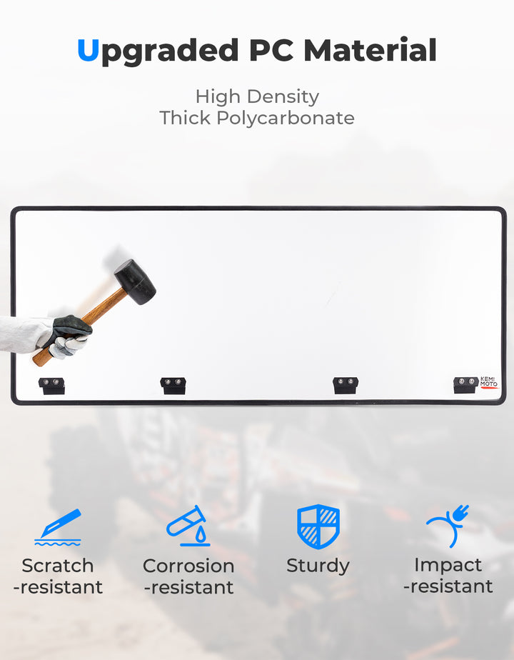 Clear Rear Windshield 2-Sided Hard Coated for CFMOTO UFORCE 1000/1000XL