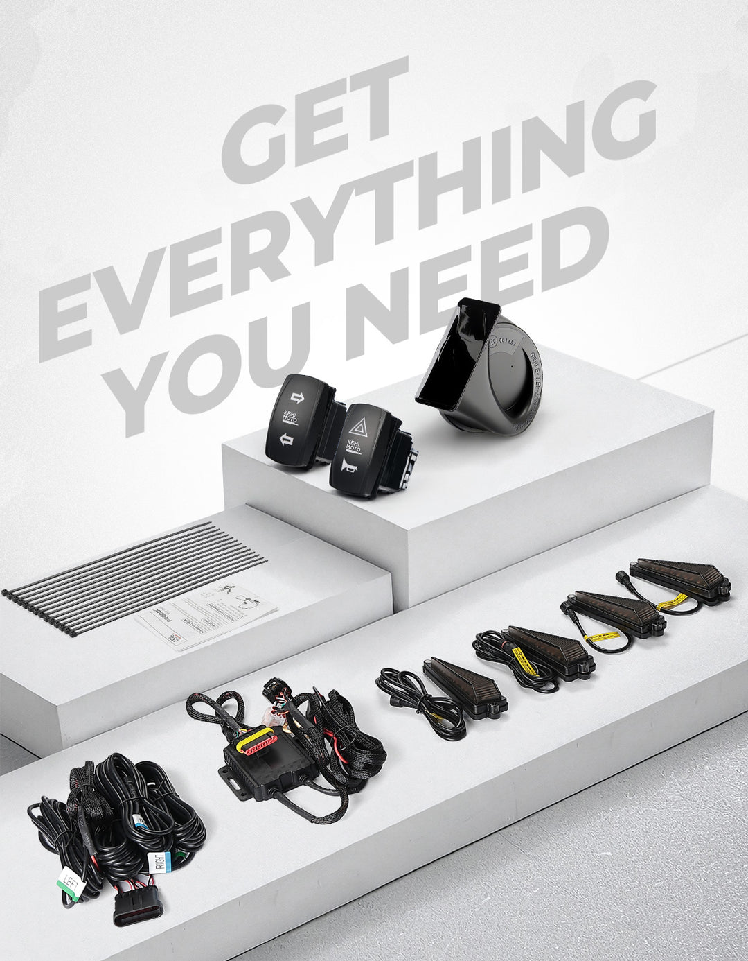 UTV Turn Signal Kit with 110D Horn for Polaris|Can-Am|Teryx|CFMOTO