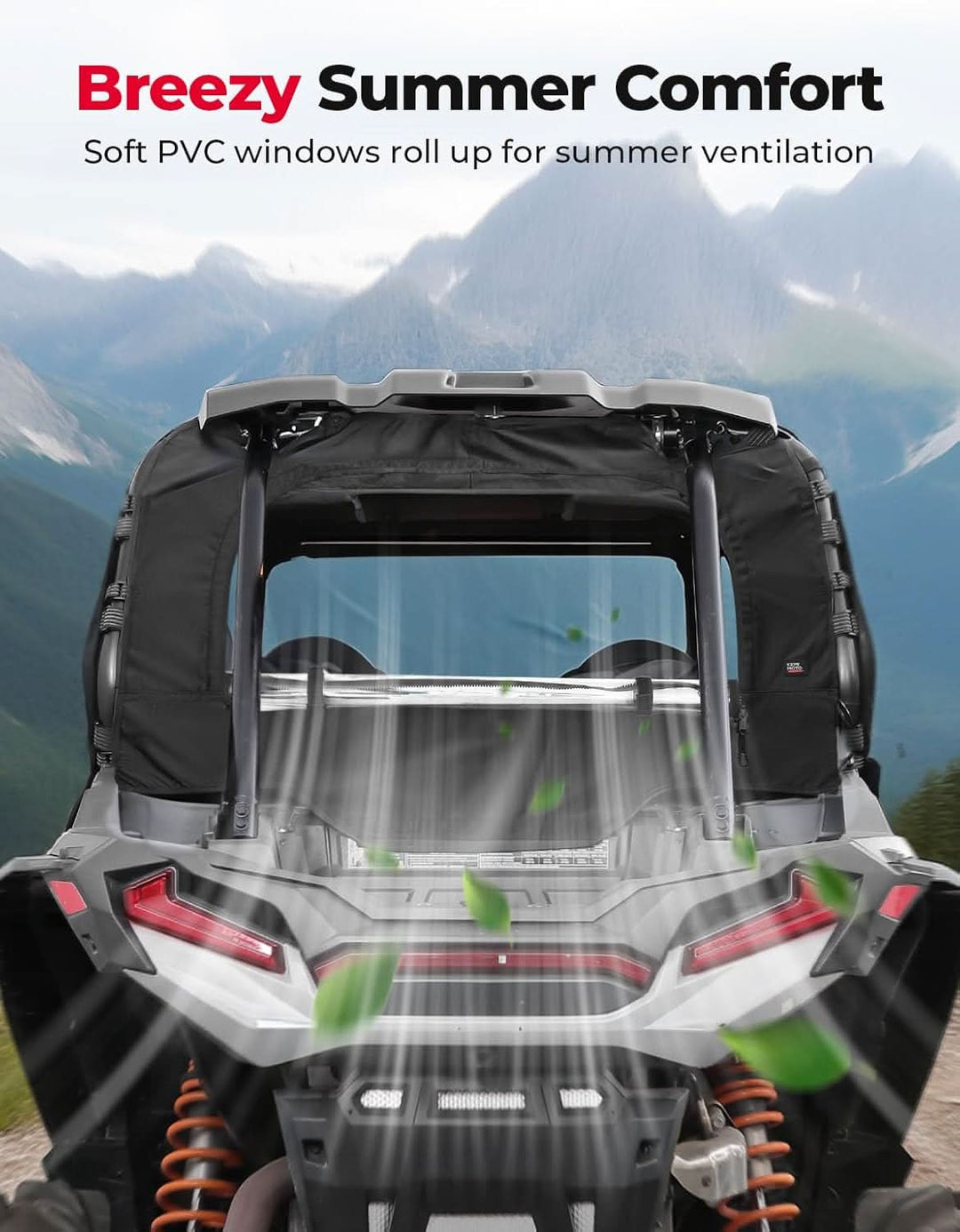 Soft Rear Windshield for 2014+ Polaris RZR XP/XP 4 1000, 2016+ Polaris RZR XP/XP 4 Turbo