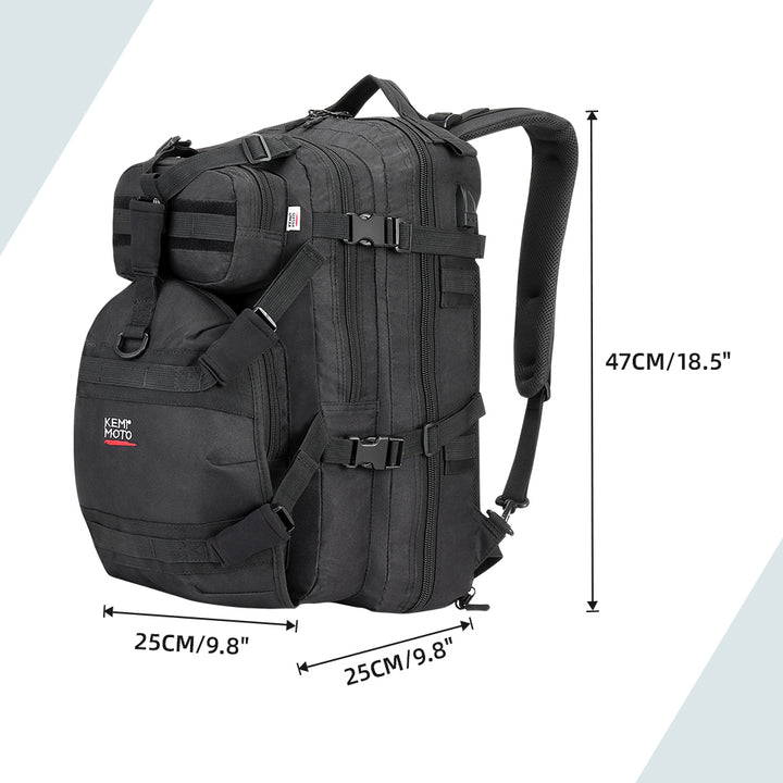 Motorcycle 37L Helmet Backpack with USB-charge Port