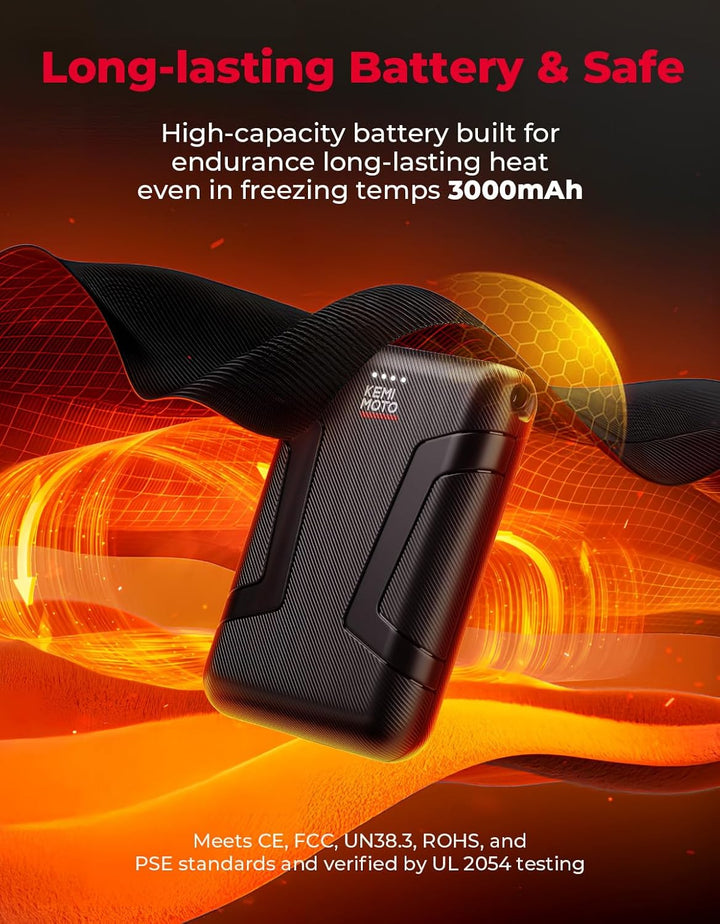 Heated Motorcycle Gloves with 7.4V 2500mAh Rechargeable Battery