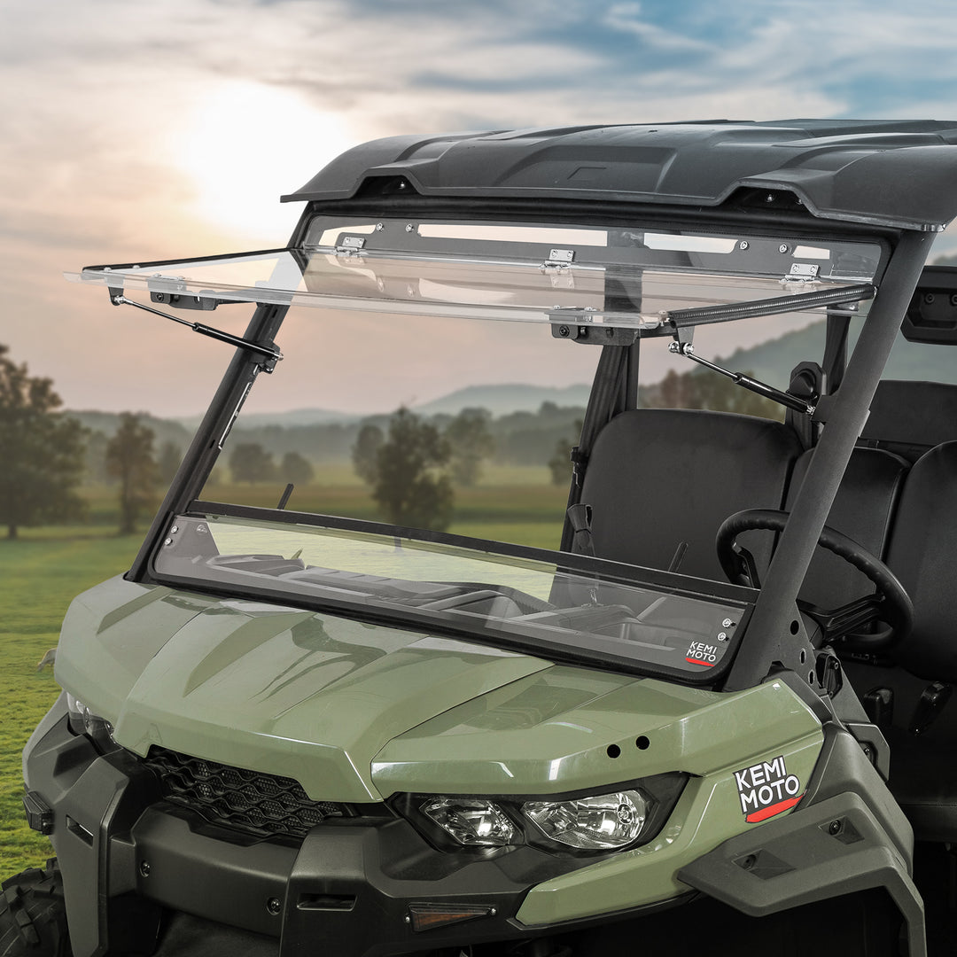 3-in-1 Flip Scratch-Resistant Windshield for Can-Am Defender & Defender Max HD5/HD8/HD10