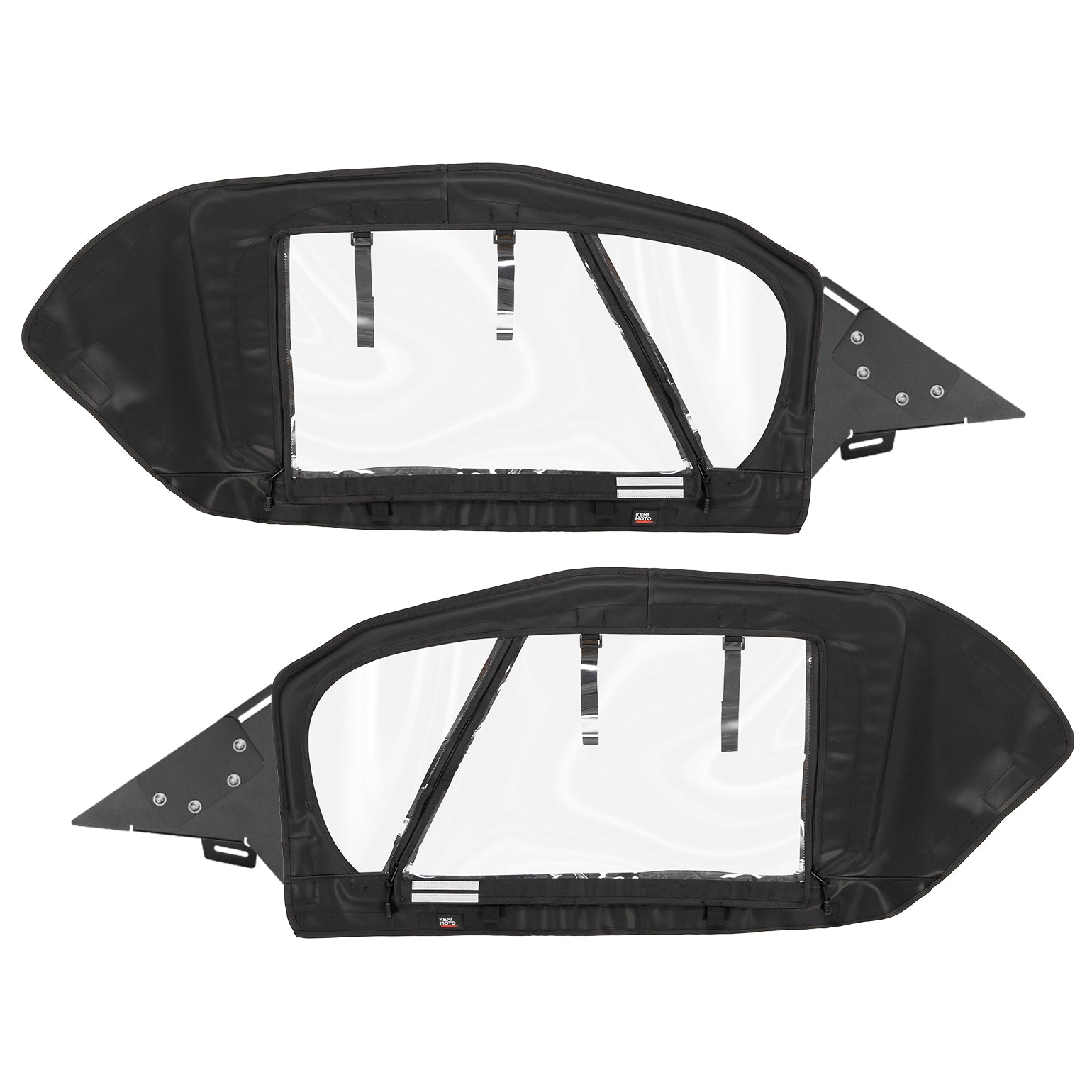 KEMIMOTO Soft Upper Doors with Frame for Can-Am Maverick X3 2 Seater with Premium YKK Zippers