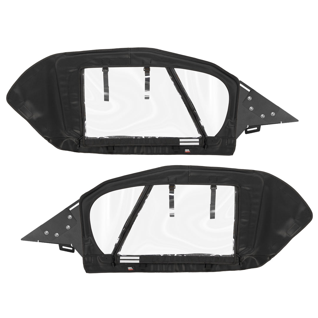 KEMIMOTO Soft Upper Doors with Frame for Can-Am Maverick X3 2 Seater with Premium YKK Zippers