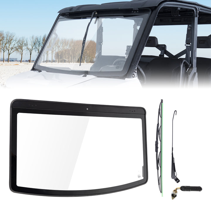UTV Front Glass Windshield with Wipers for Polaris Ranger 1000/CREW 1000/XP 1000/CREW XP 1000 /XP 900/CREW 900/CREW XP 900