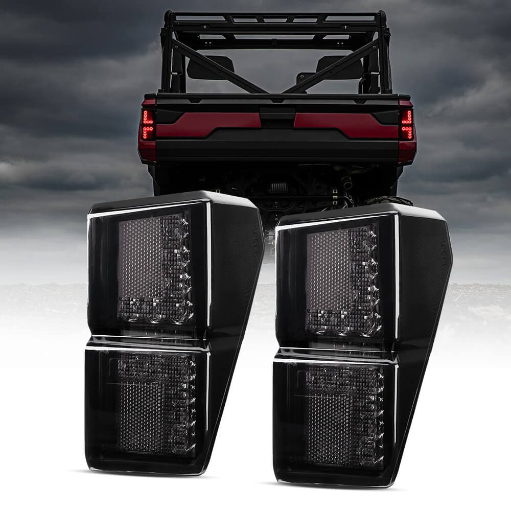 Polaris Ranger 1000 XP/Crew Adjustable Break Away Side Mirrors & Tail Light - KEMIMOTO