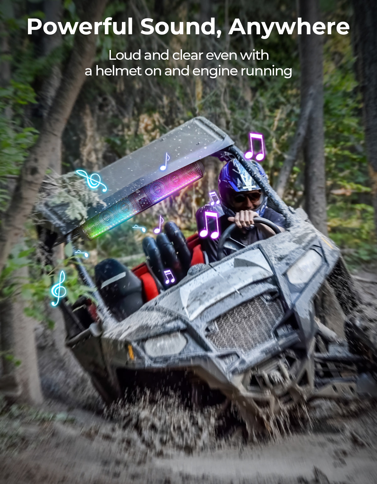 RGB UTV Soundbar, 28 Inch SXS Speaker for 1.56