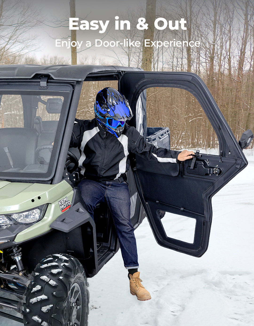 UTV Framed Doors for Can-Am Defender Max HD 7/8/9/10 – Full Enclosure Kit, 2022–2024