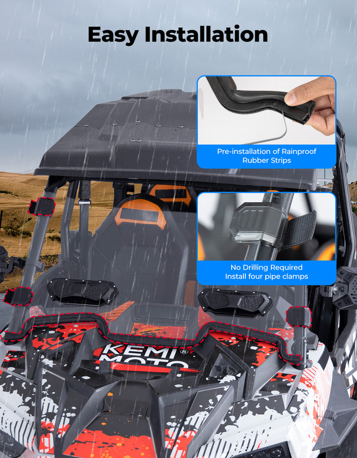 UTV Vent Windshield for Polaris RZR XP 1000 / XP 4 1000 / XP Turbo / XP 4 Turbo