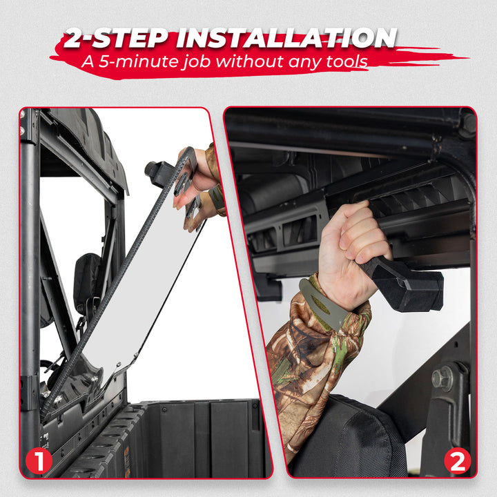 Hard Coated Rear  Windshield for Polaris Ranger XP/Crew