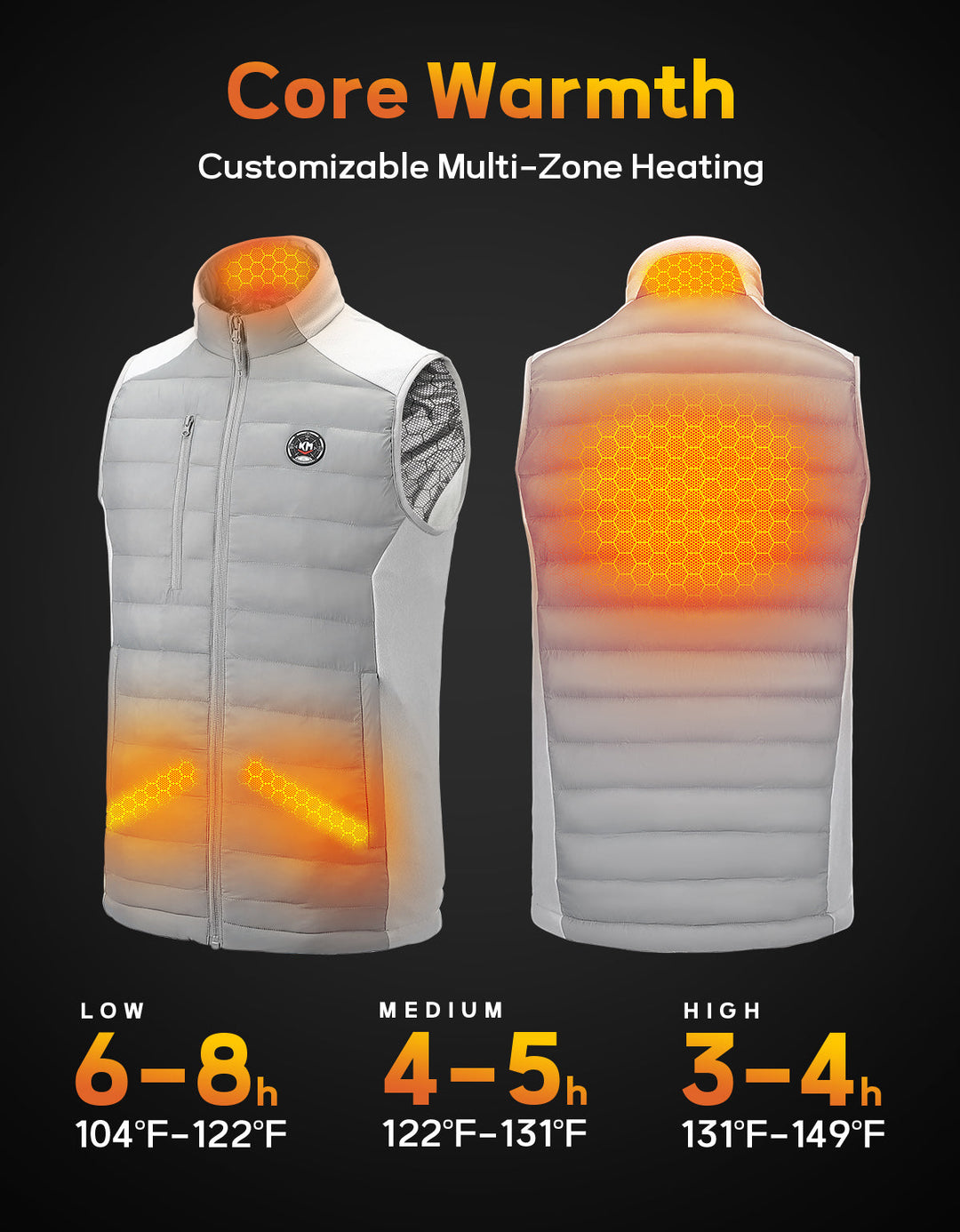 Thermal-Reflective Heated Vest for Men and Women