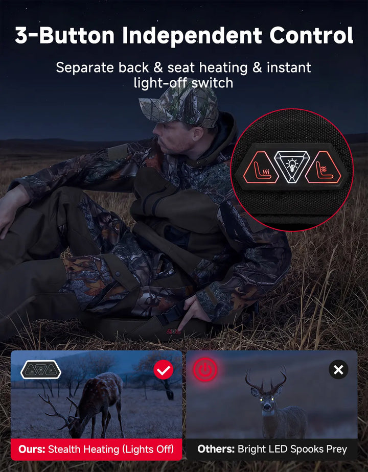 Heated Hunting Seat Cushion with 10000mAh Battery