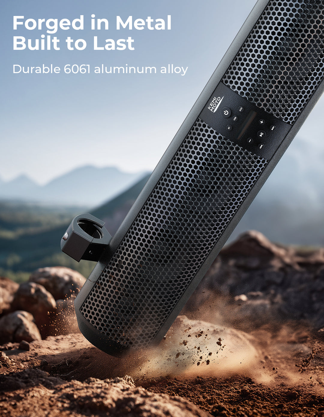 6 Speaker UTV Bluetooth Sound Bar for 1.56"-2.25" Roll Bar