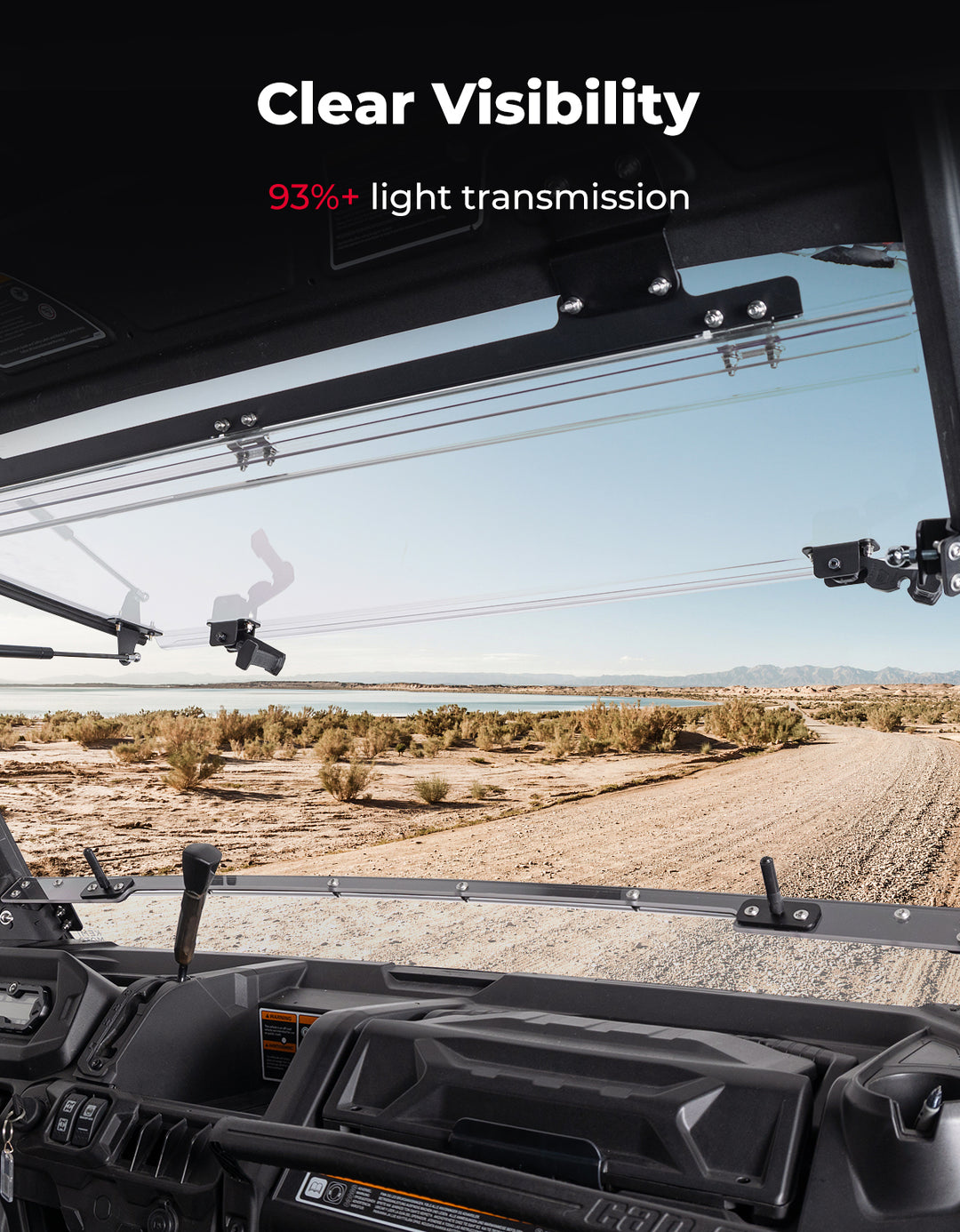 3-in-1 Flip Scratch-Resistant Windshield for Can-Am Defender & Defender Max HD5/HD8/HD10