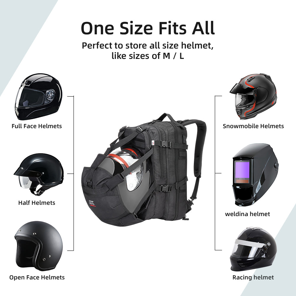 Motorcycle 37L Helmet Backpack with USB-charge Port