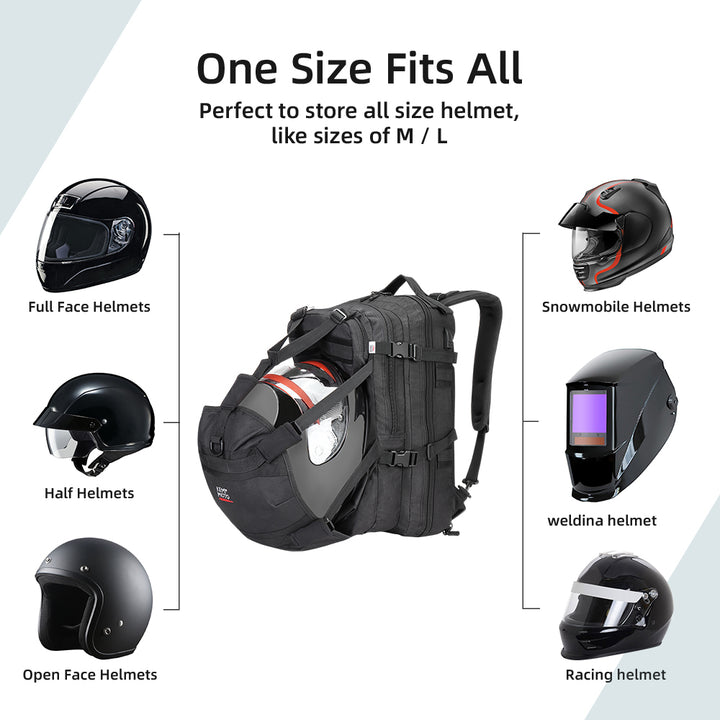 Motorcycle 37L Helmet Backpack with USB-charge Port