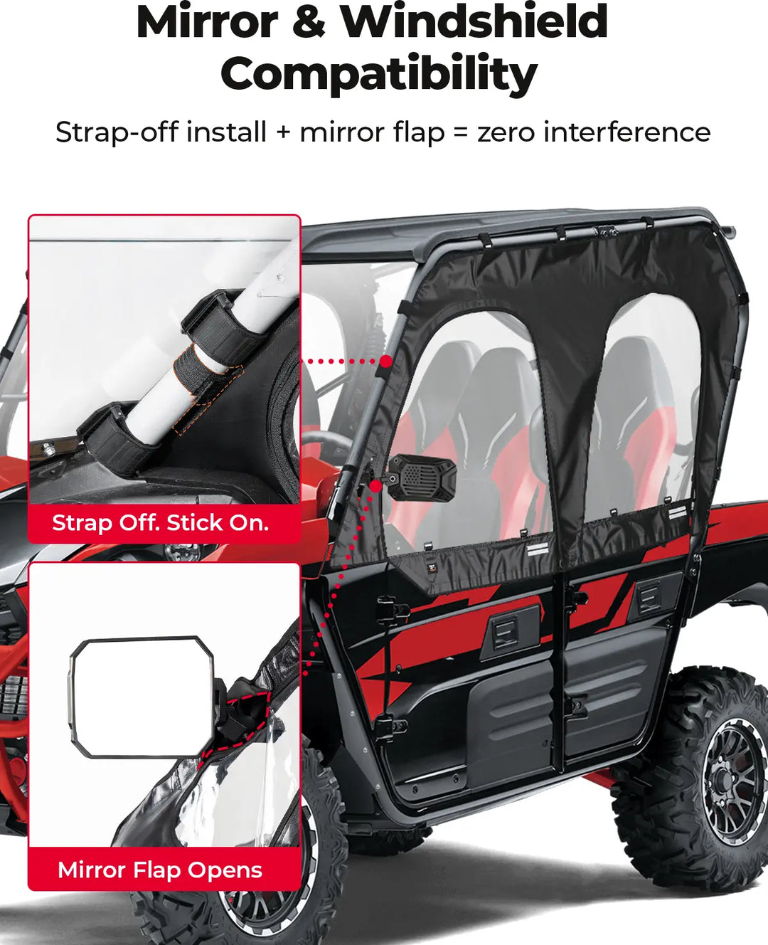 Soft Upper Doors For Kawasaki Teryx 4 800 |Teryx 4 S