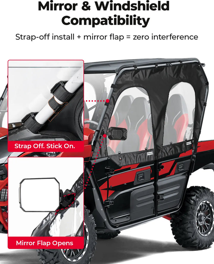 Soft Upper Doors For Kawasaki Teryx 4 800 |Teryx 4 S