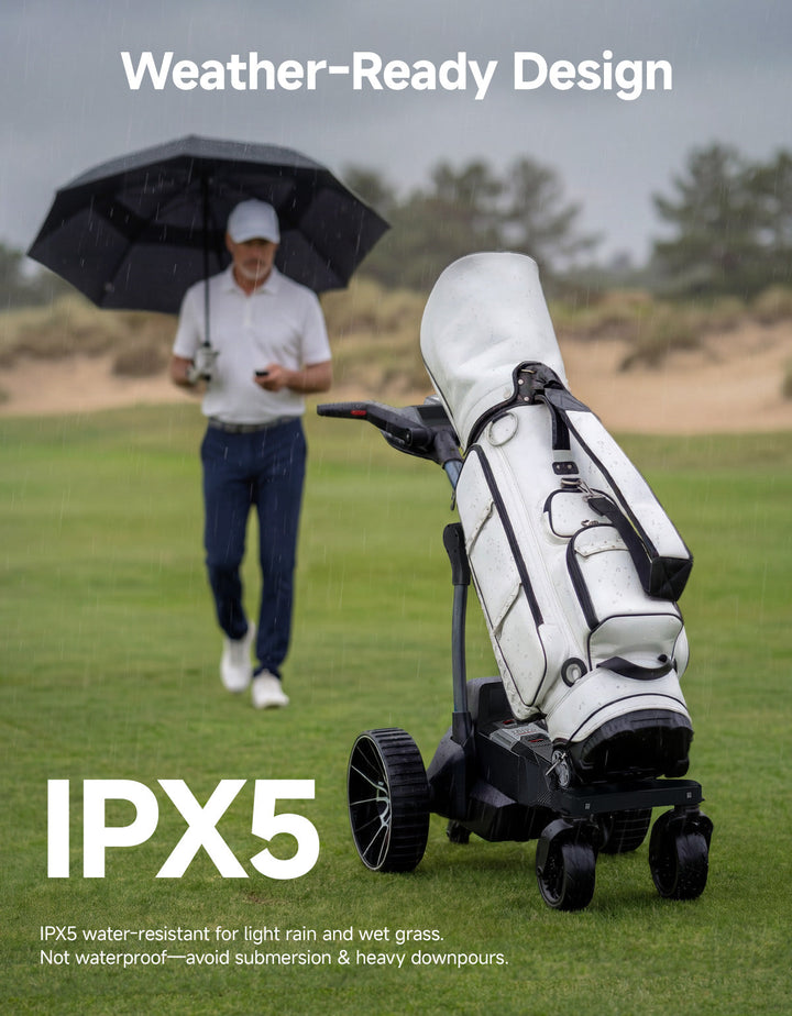Electric golf push cart with remote