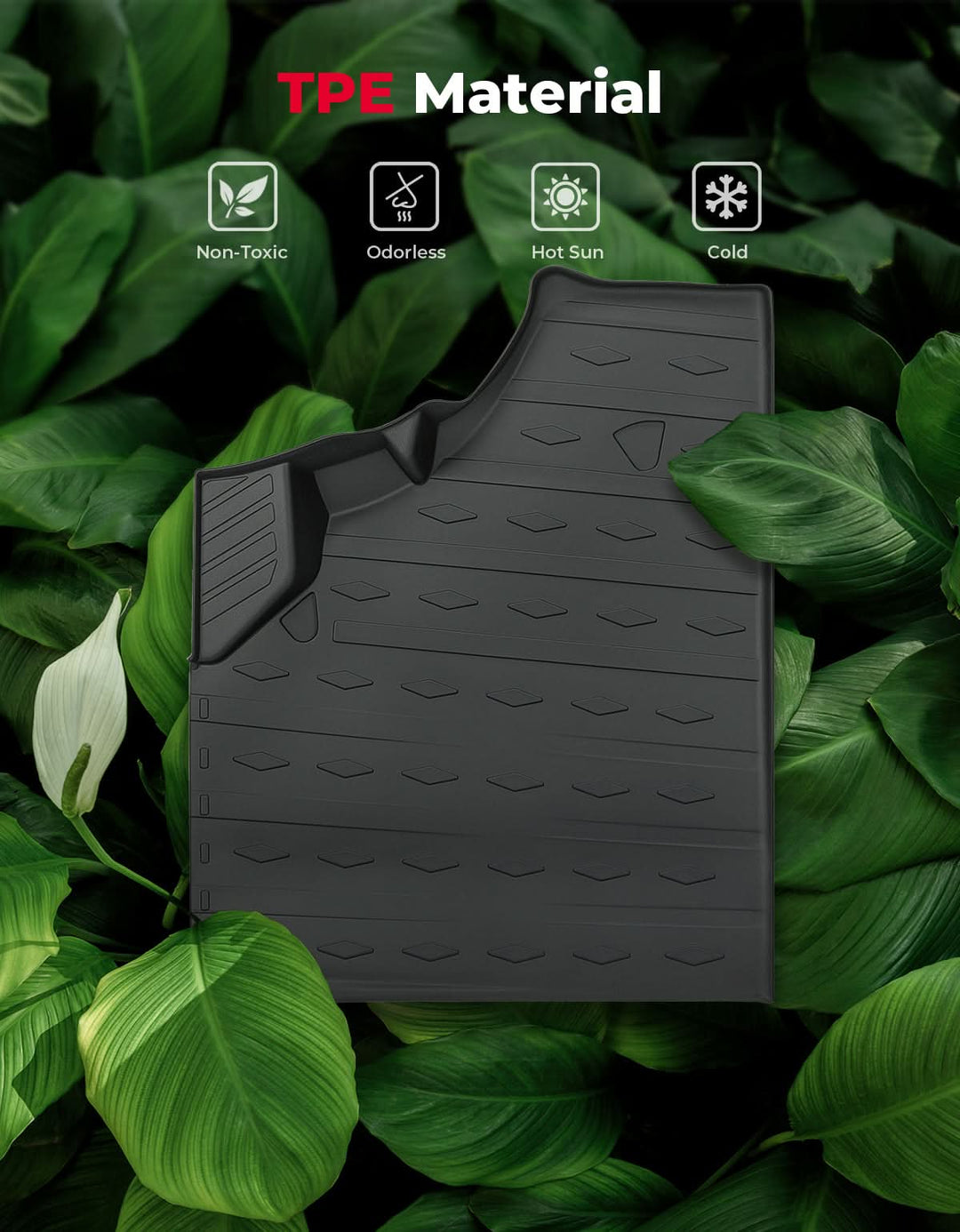 4PCS Floor Mats for Can-Am Defender MAX 2020–2025 All-Weather Rubber - Kemimoto