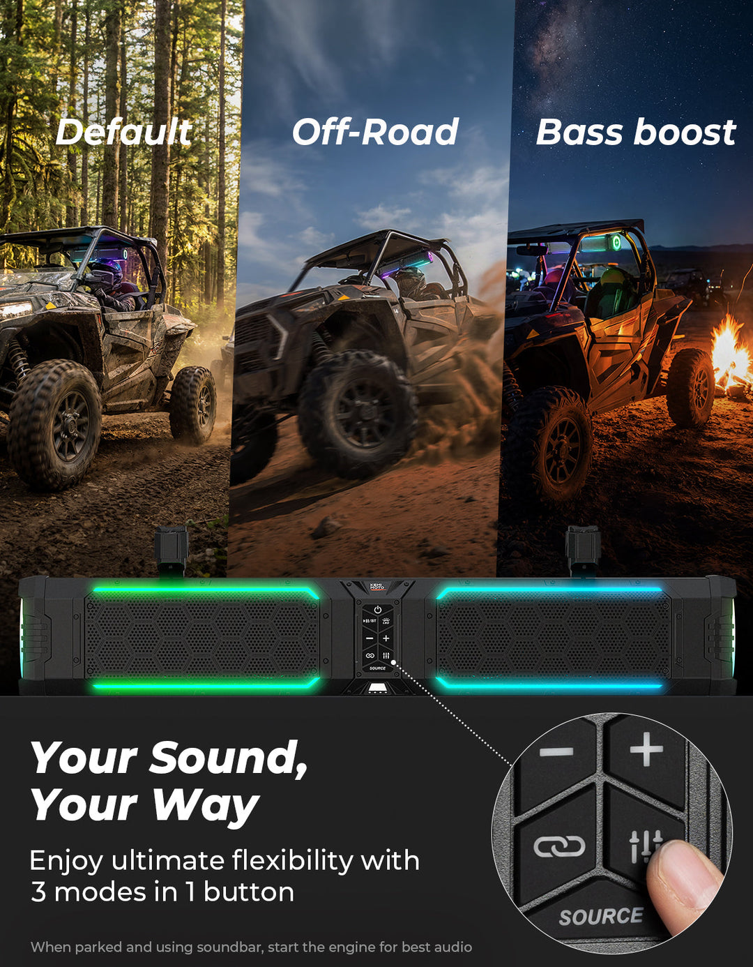 Midnight 80 Gen2 UTV Soundbar