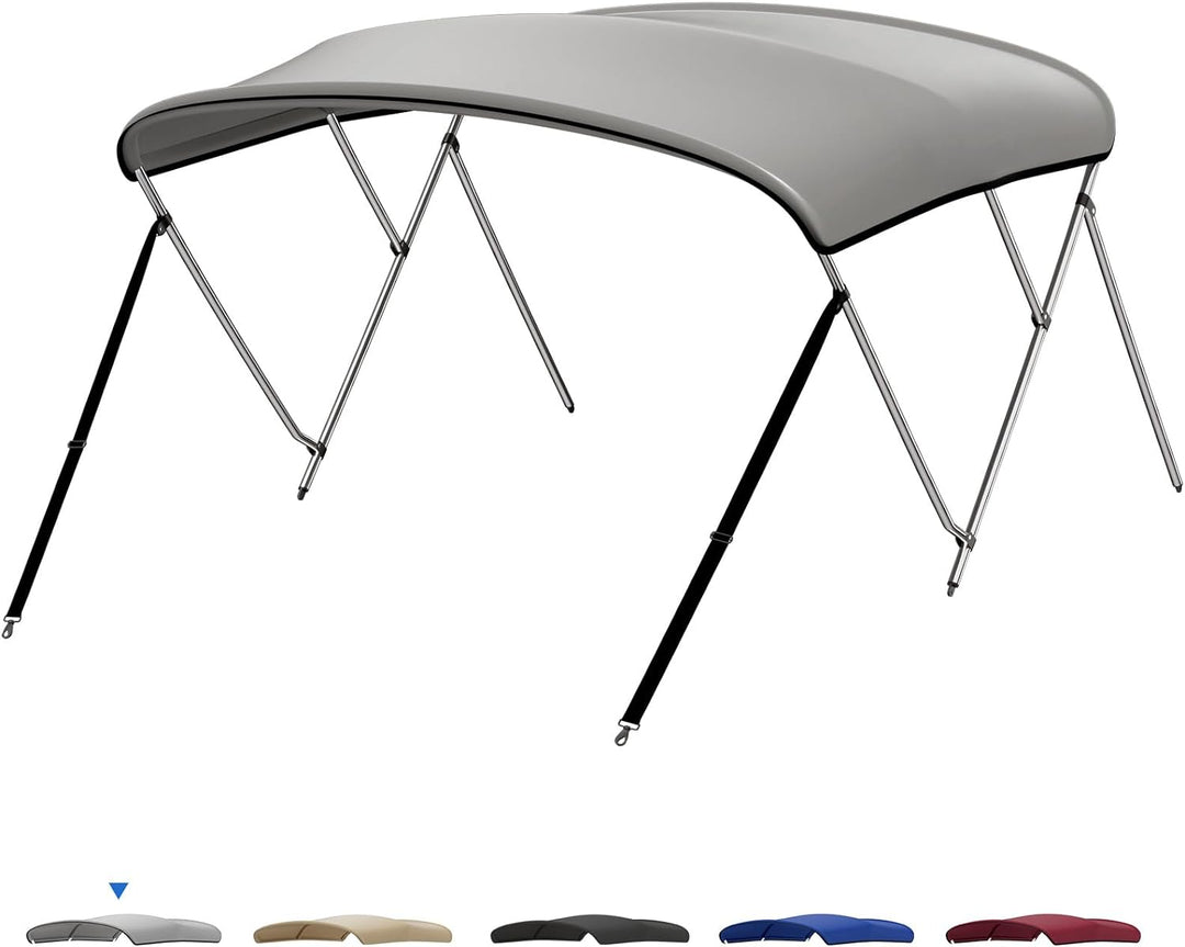 Kemimoto Bimini Top for Boat, Pontoon Boat Bimini Top, 3 Bow Bimini 54inch-80inch