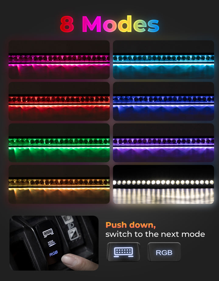 50" 390W RGB LED Light Bar for Can-Am Maverick X3 X3 Max R (2017–2026)