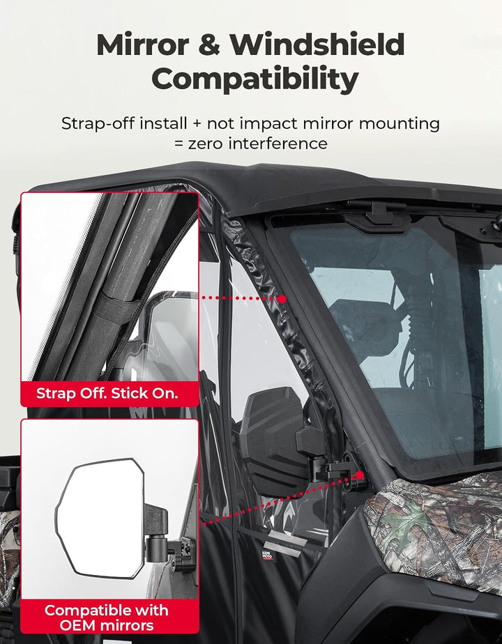 UTV Soft Full Doors Cab Enclosure for CFMOTO UFORCE U10 Pro