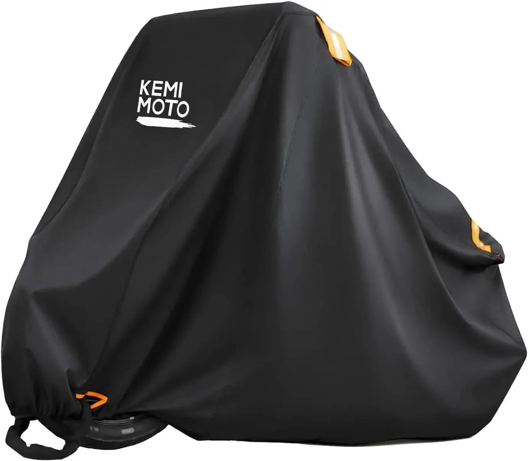 Motorcycle Cover with Lock Holes & Windproof Buckle, Reflective Strips