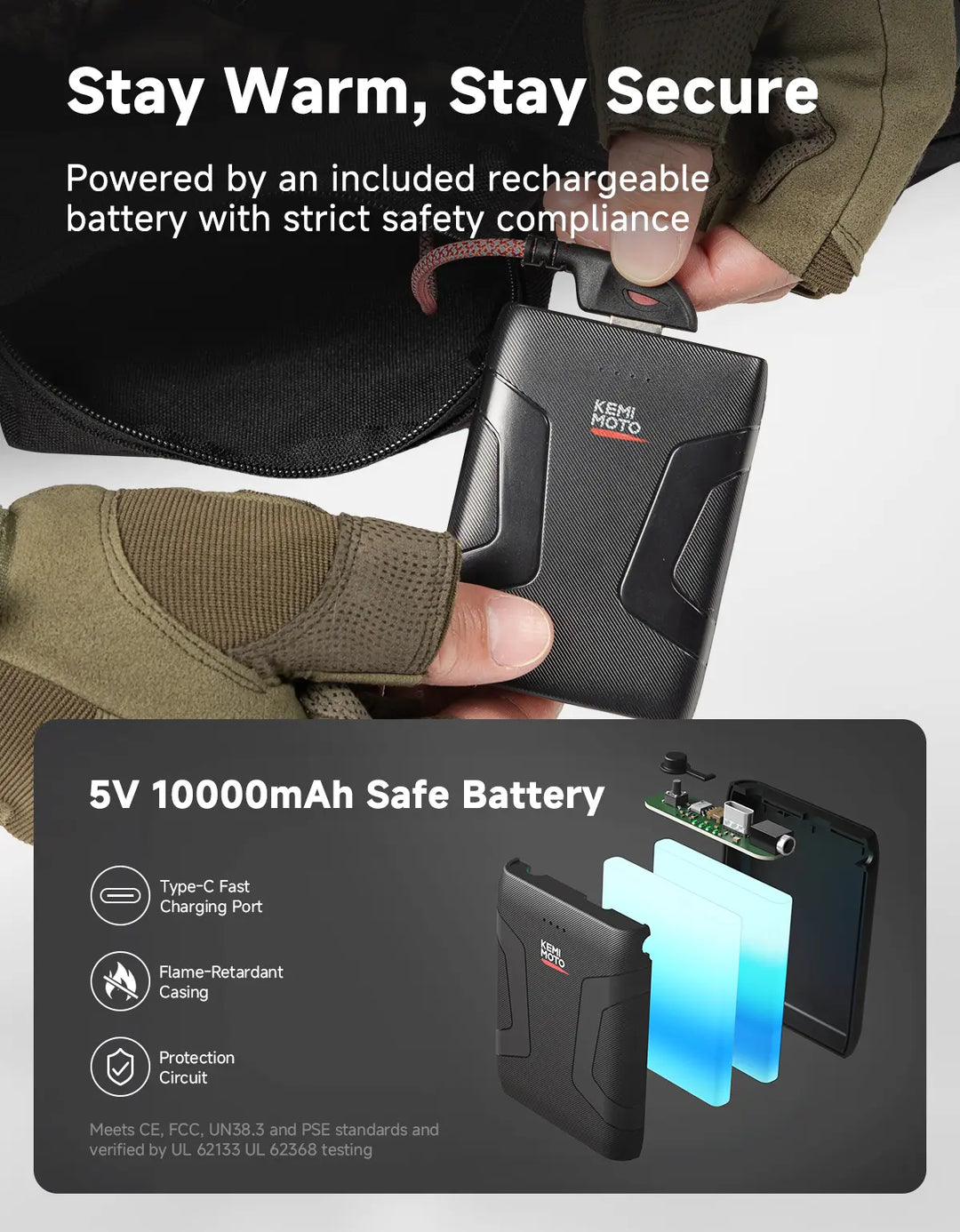 Heated Hunting Seat Cushion with 10000mAh Battery