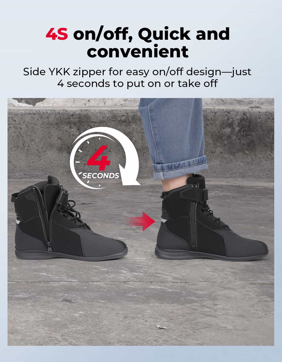 Men’s Ankle Motorcycle Boots For Riding & Travel