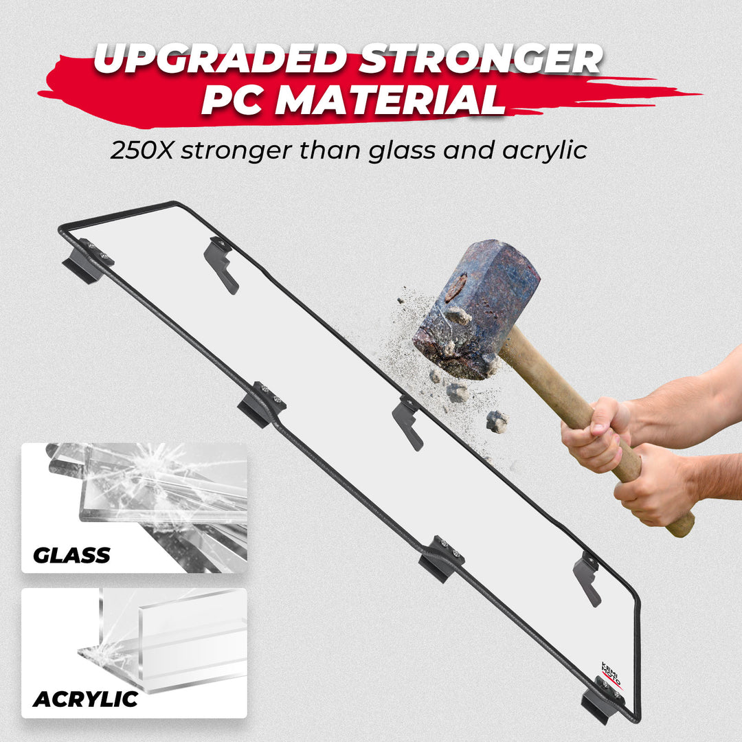 Hard Coated Rear  Windshield for Polaris Ranger XP/Crew