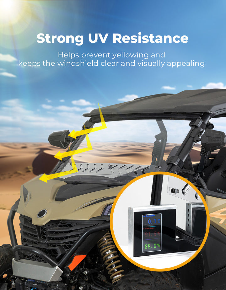 Adjustable Vented Front Windshield for 2023+ CFMOTO ZForce 950 Sport | 800 Trail