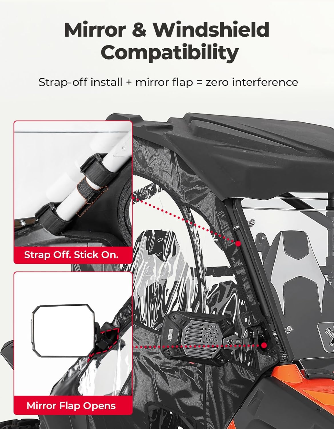 Soft Cab Enclosure Doors for CFmoto ZForce 500 | 800 | 1000