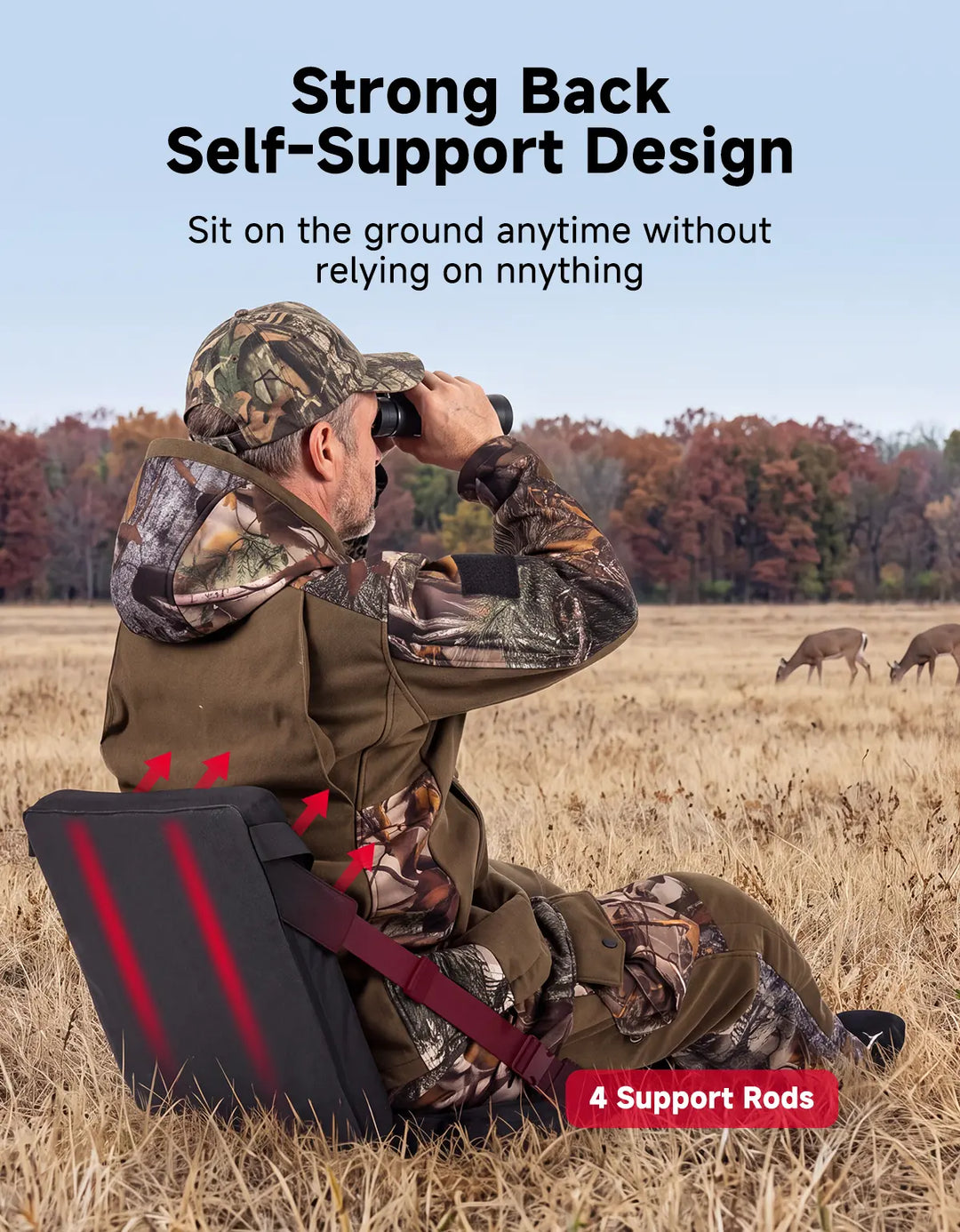 Heated Hunting Seat Cushion with 10000mAh Battery