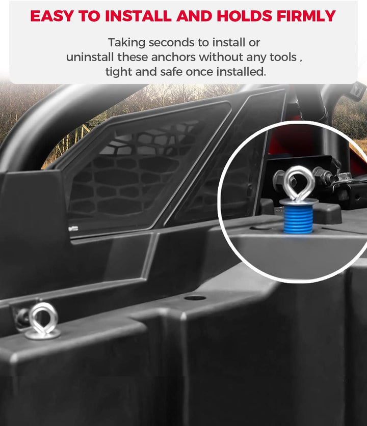 Tie Down Anchors, Upgrade ATV Anchors for Polaris RZR