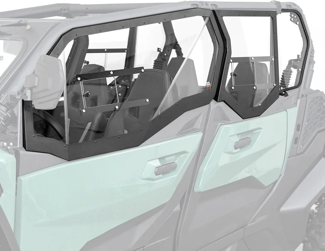 KEMIMOTO Hard Cab Enclosure with Sliding Vent Windows for 2021+ Can-Am Commander MAX
