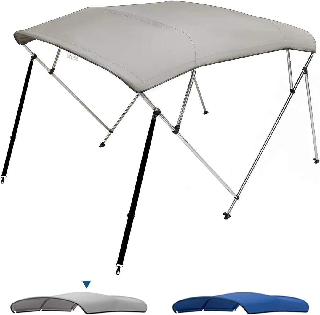 4 Bow Foldable Bimini Top for Boats with Rear Support Poles